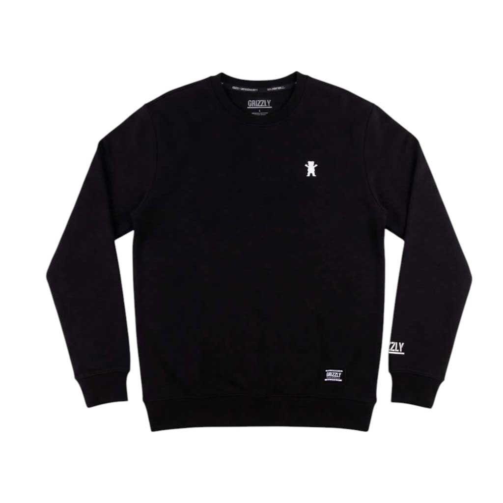 Polerón Crew Hombre Grizzly Griptape Embroidered OG Bear Negro-0