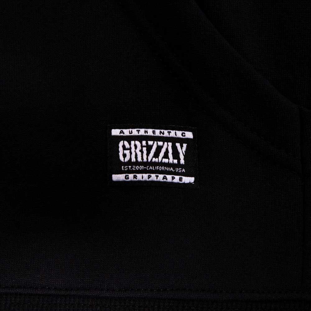 Polerón Crew Hombre Grizzly Griptape Embroidered OG Bear Negro-3