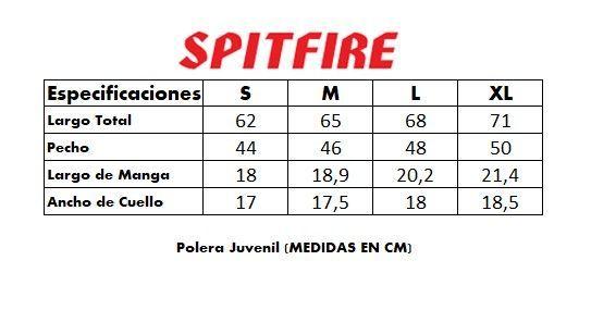 Polera Niño Manga Larga Ride The Fire Negro Spitfire-39