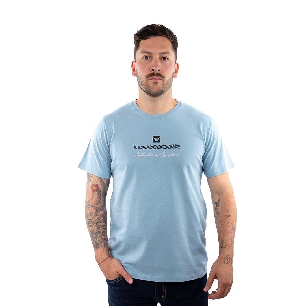Polera Manga Corta Hombre Fin Celeste Hang Loose-0