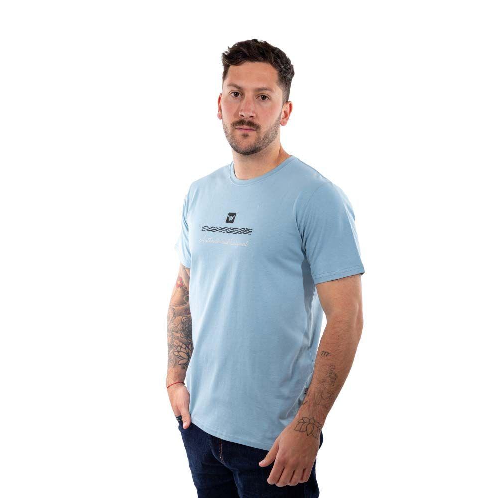 Polera Manga Corta Hombre Fin Celeste Hang Loose-4