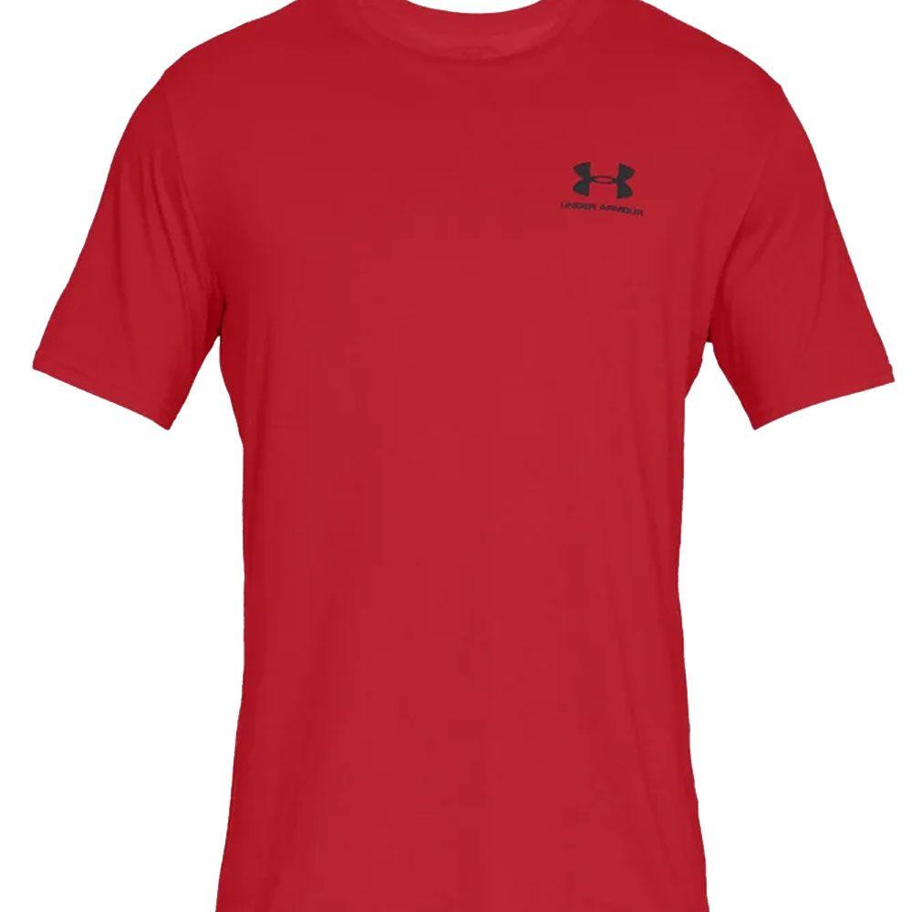 Polera Manga Corta Lifestyle Hombre Under Armour Rojo-0