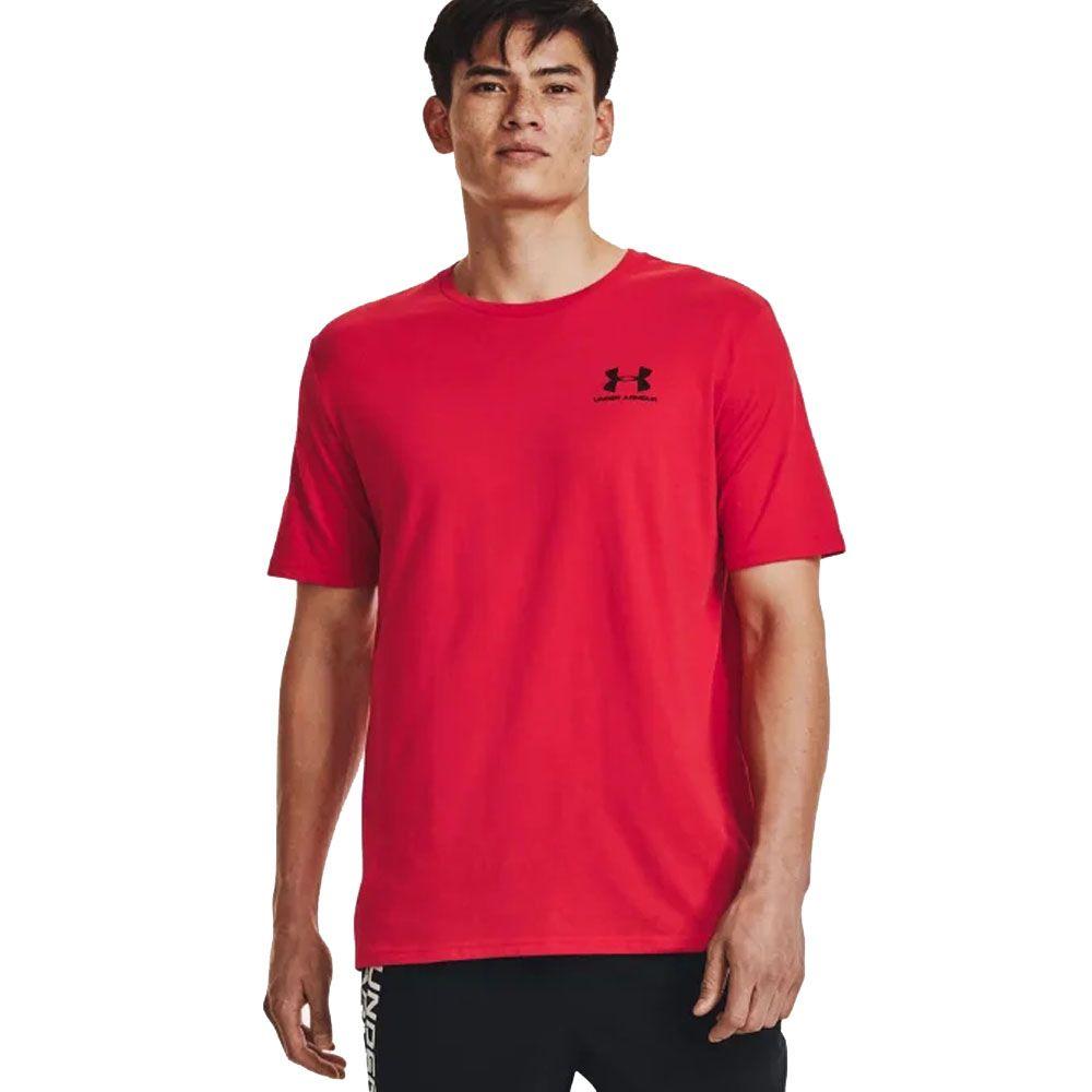 Polera Manga Corta Lifestyle Hombre Under Armour Rojo-2