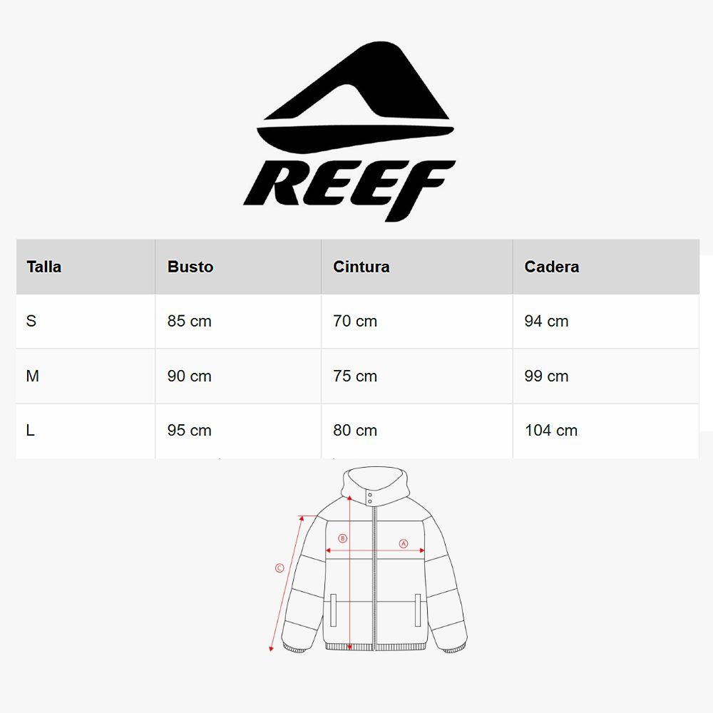 Chaqueta Sherpa Mujer Reef Buttons Negro Blanco-4