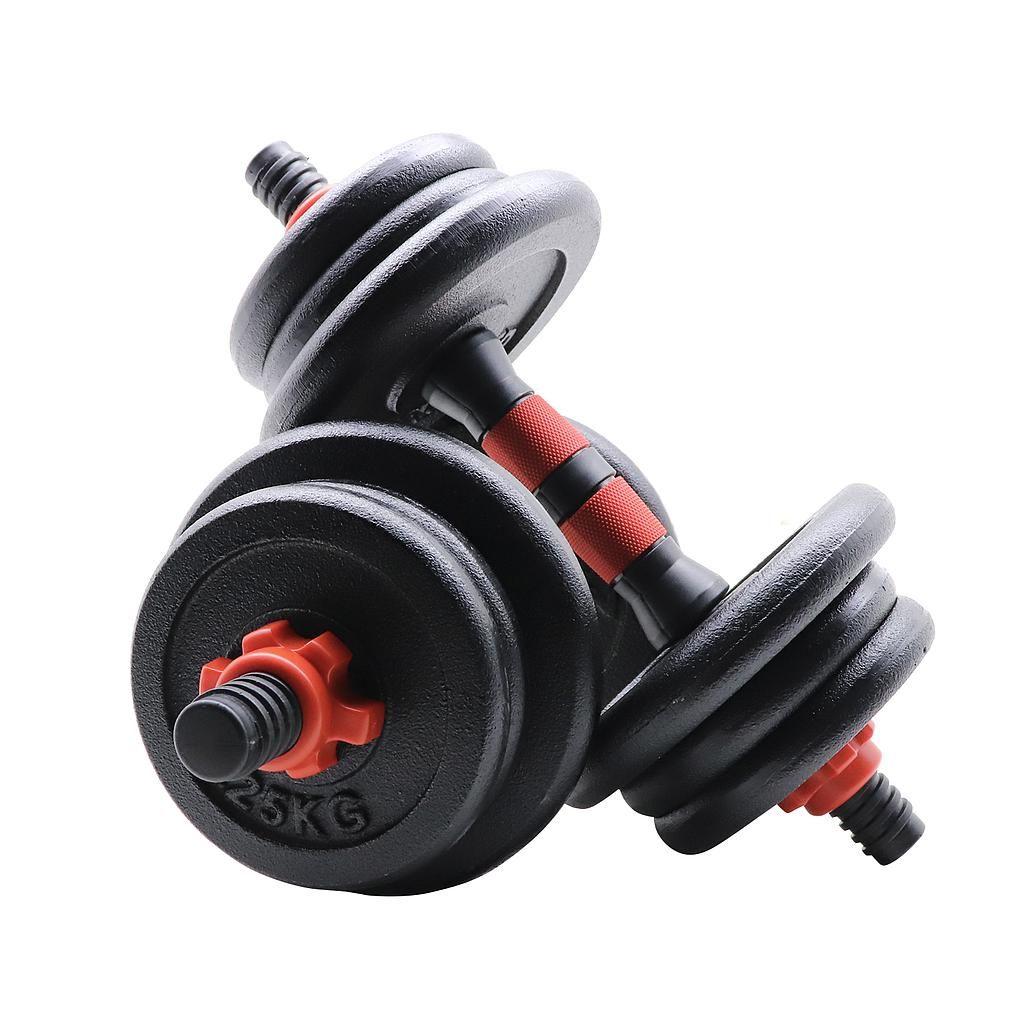 Mancuerna Hierro Con Peso Ajustable 20 Kilos Negro Jks-0