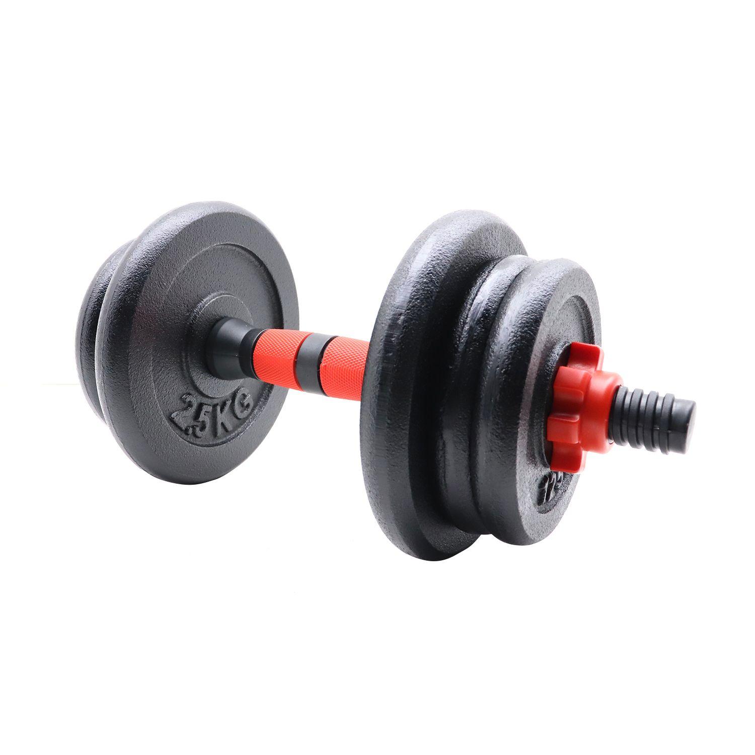 Mancuerna Hierro Con Peso Ajustable 20 Kilos Negro Jks-2