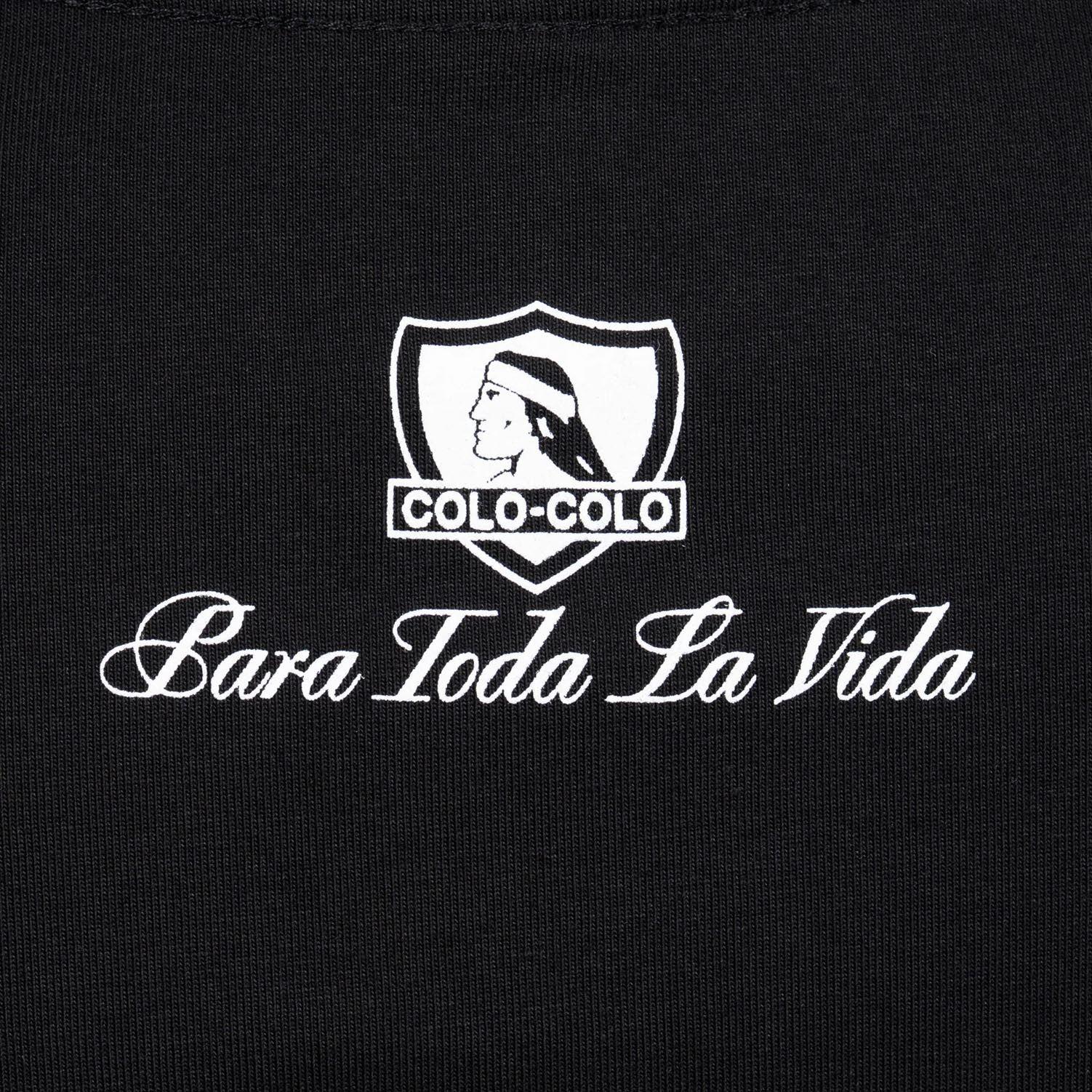 Polera Hombre Colo Colo Urbano Negro Escudo Blanco-3