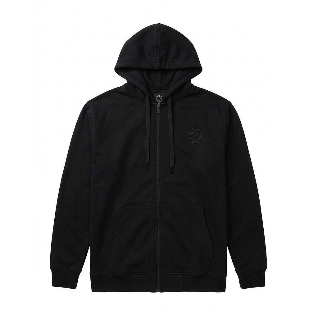 Polerón Hombre Spitfire Full Zip Negro Bighead-0