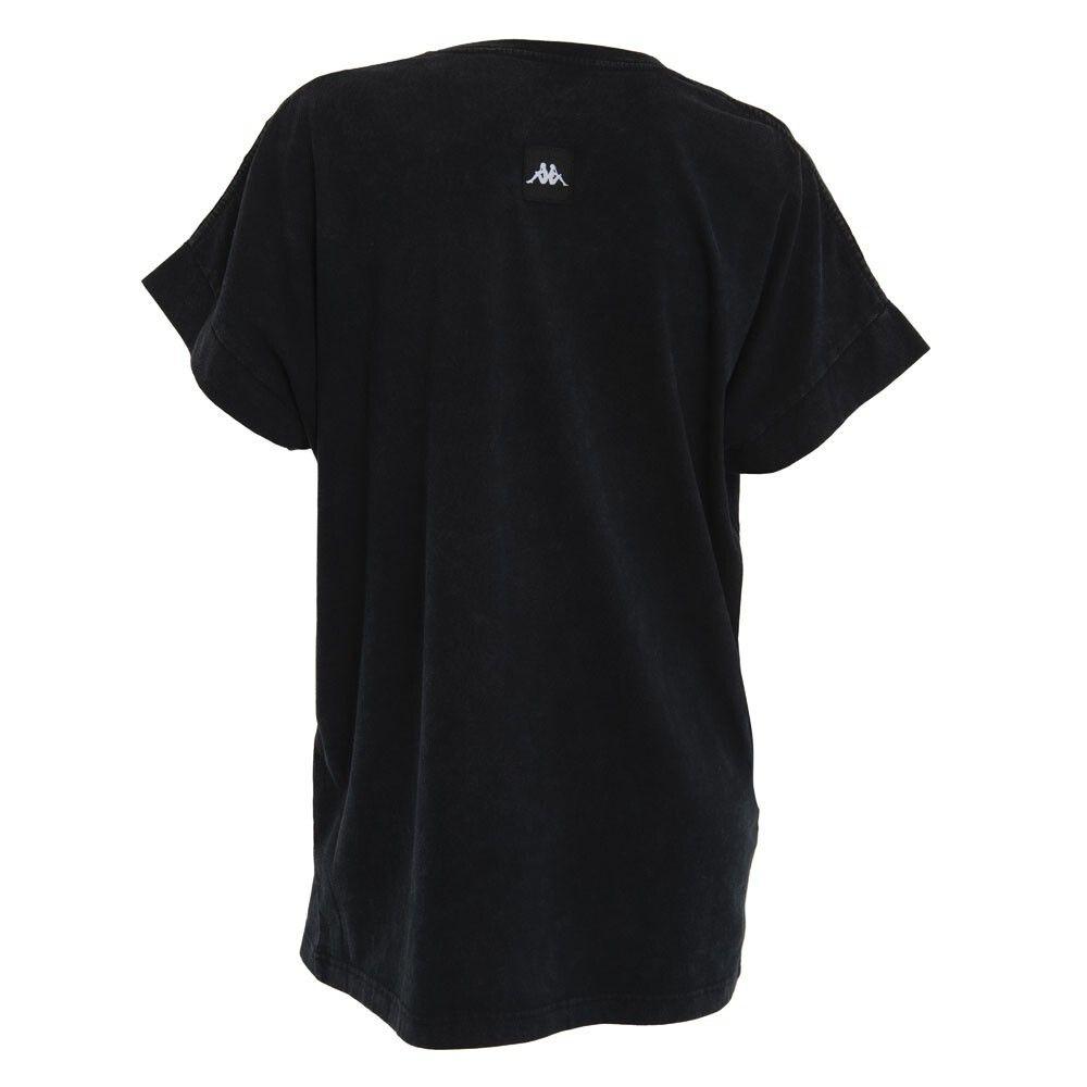 Polera Mujer Kappa Negro Urbana Deportiva-2