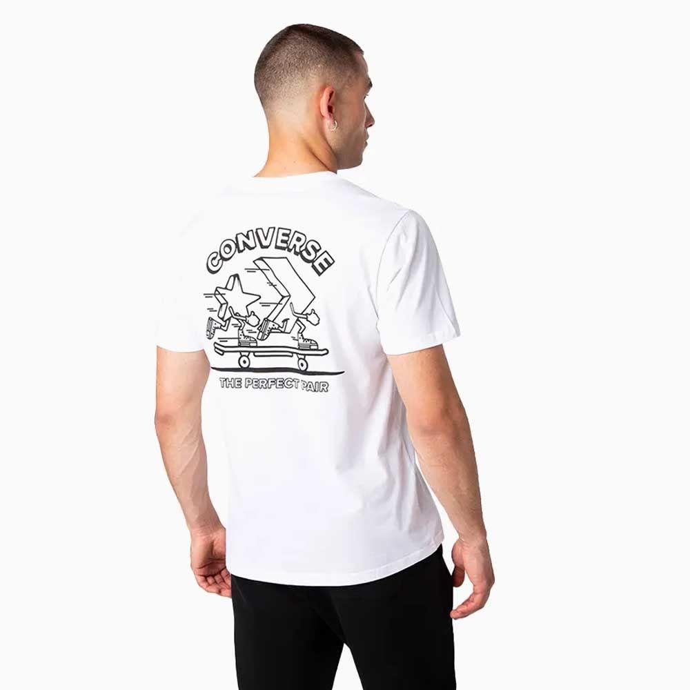 Polera Manga Corta Blanco Holiday Skate Converse-1