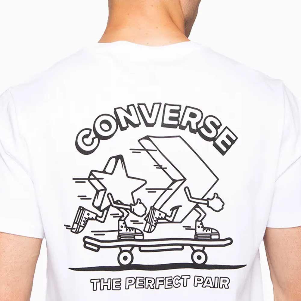 Polera Manga Corta Blanco Holiday Skate Converse-3