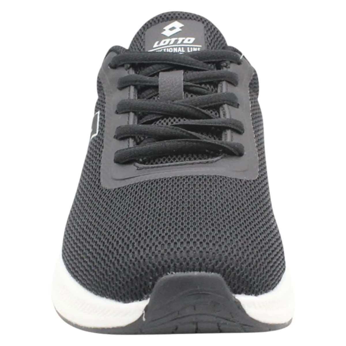 Zapatilla Running Juvenil Lotto Challenge Negro Blanco-2