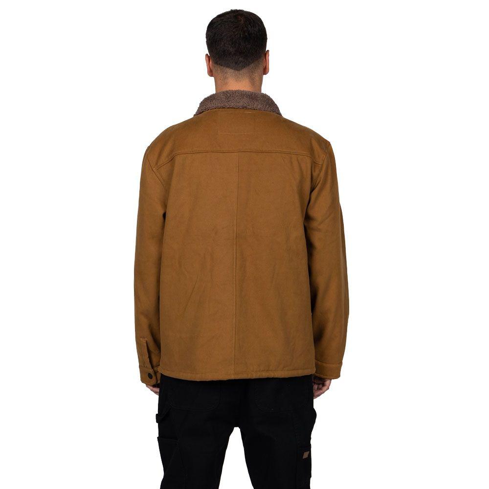 Chaqueta Sherpa Hombre Reef Buttons Café Oscuro-2