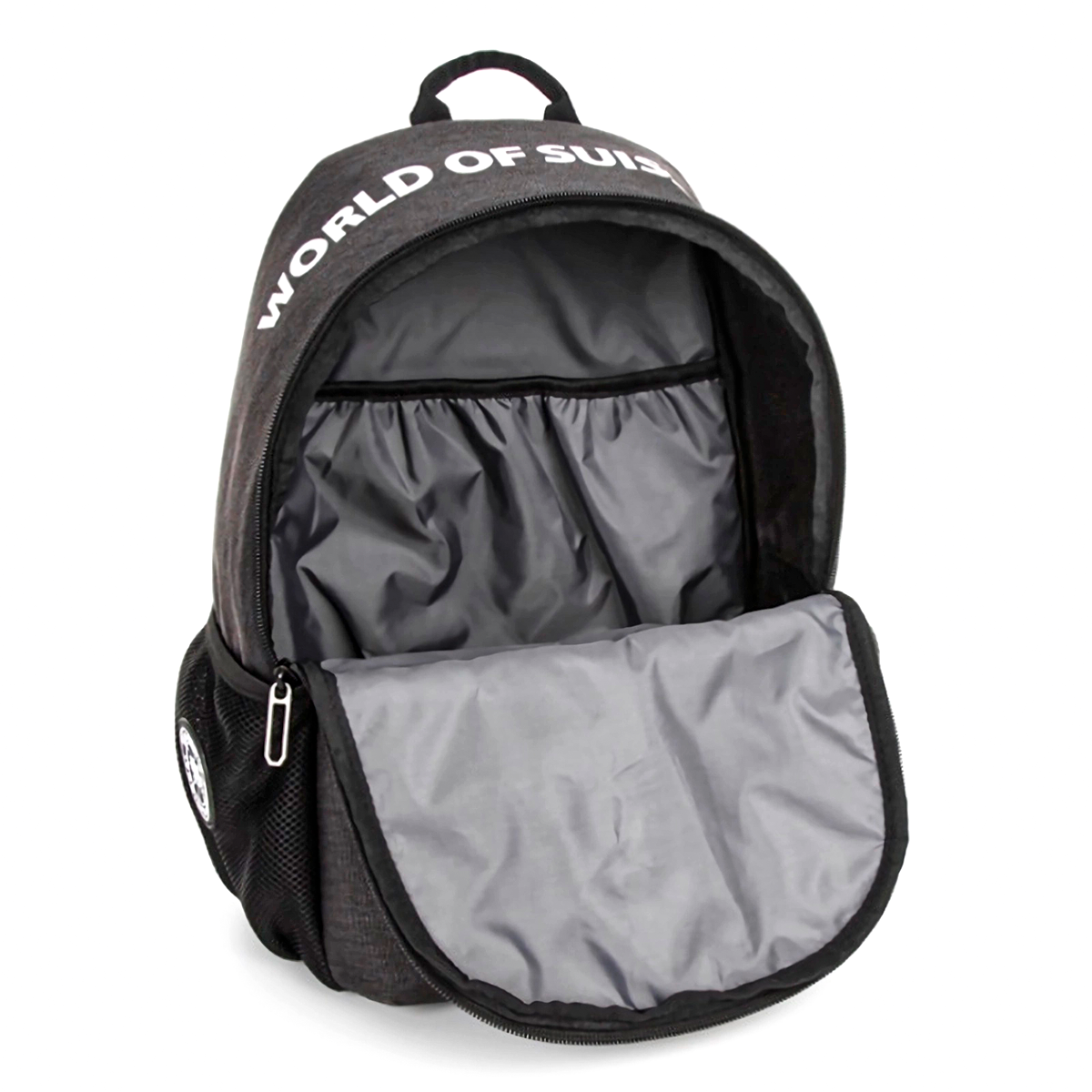 Mochila Bolsillo Laptop Gris Impermeable Suissewin-3