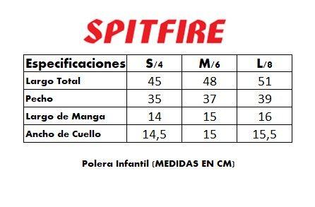 Polera Infantil Ride The Fire Negro Spitfire-33