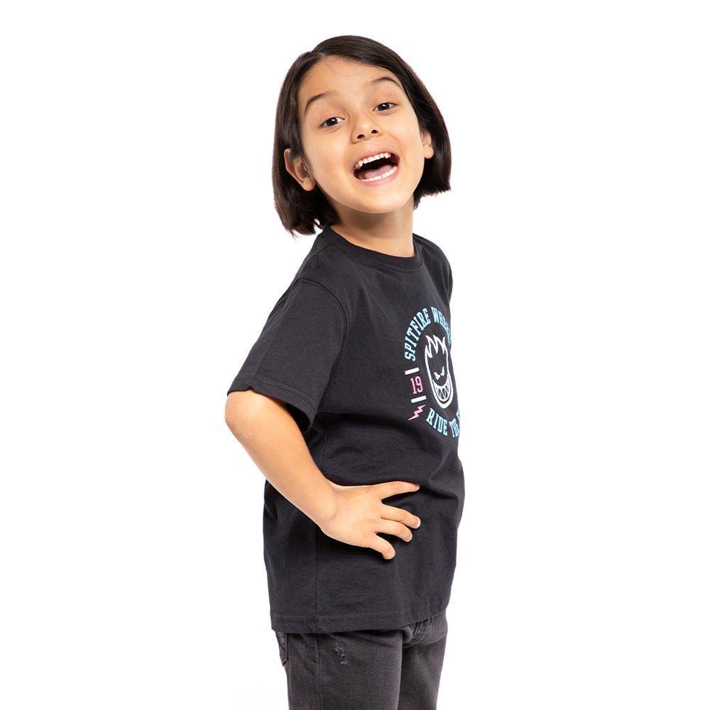 Polera Infantil Ride The Fire Negro Spitfire-22