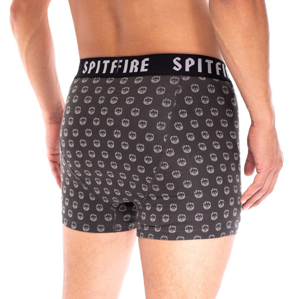 Pack 2 Boxer Hombre Print Gris Negro Spitfire-3