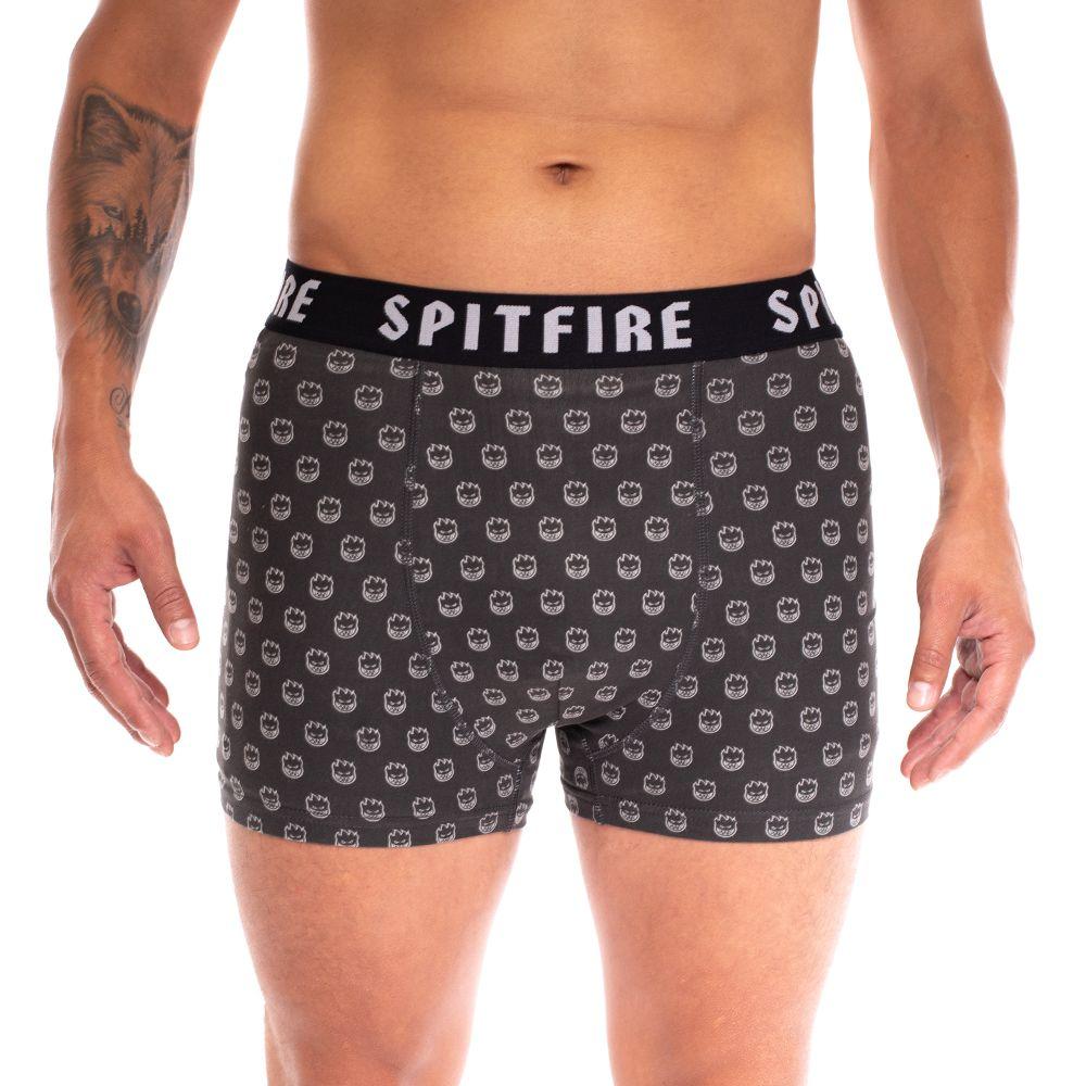 Pack 2 Boxer Hombre Print Gris Negro Spitfire-4