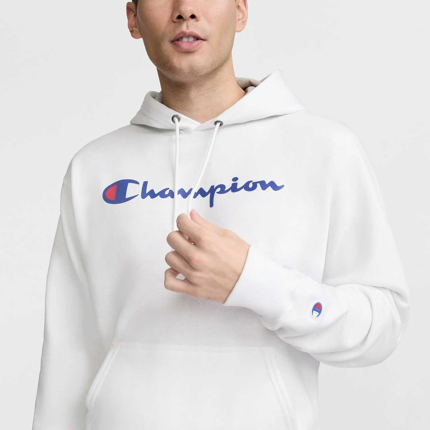 Poleron Hombre Champion Powerblend Graphic Blanco-2