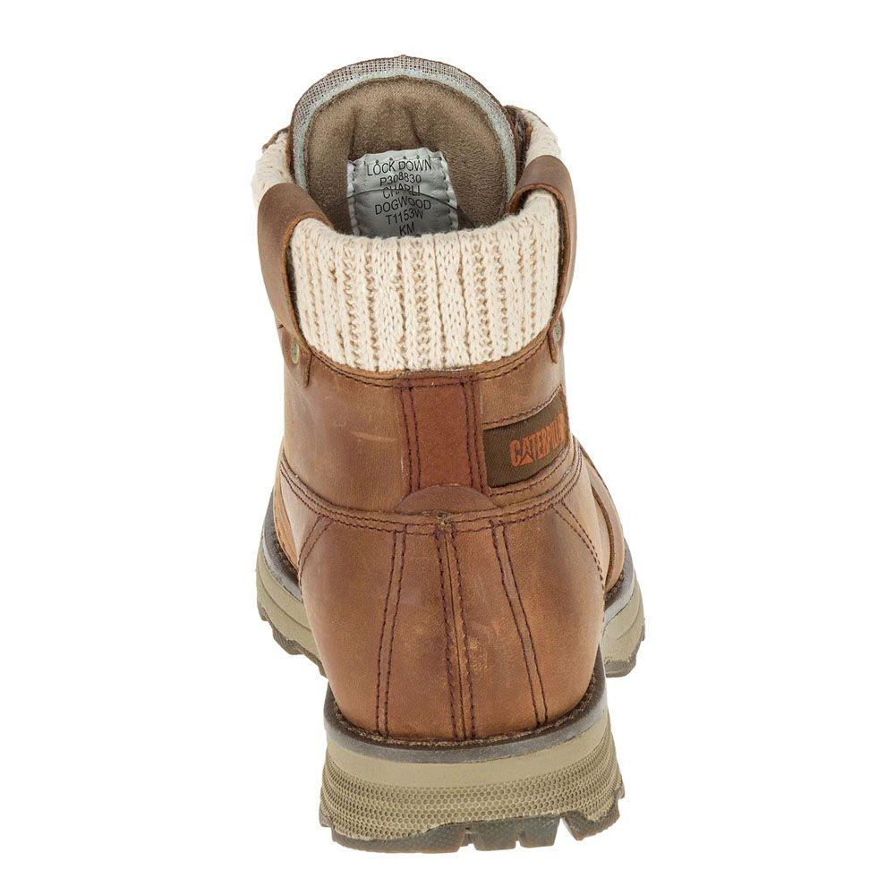Zapatilla Botín Waterproof Mujer Charli Café Cat-3