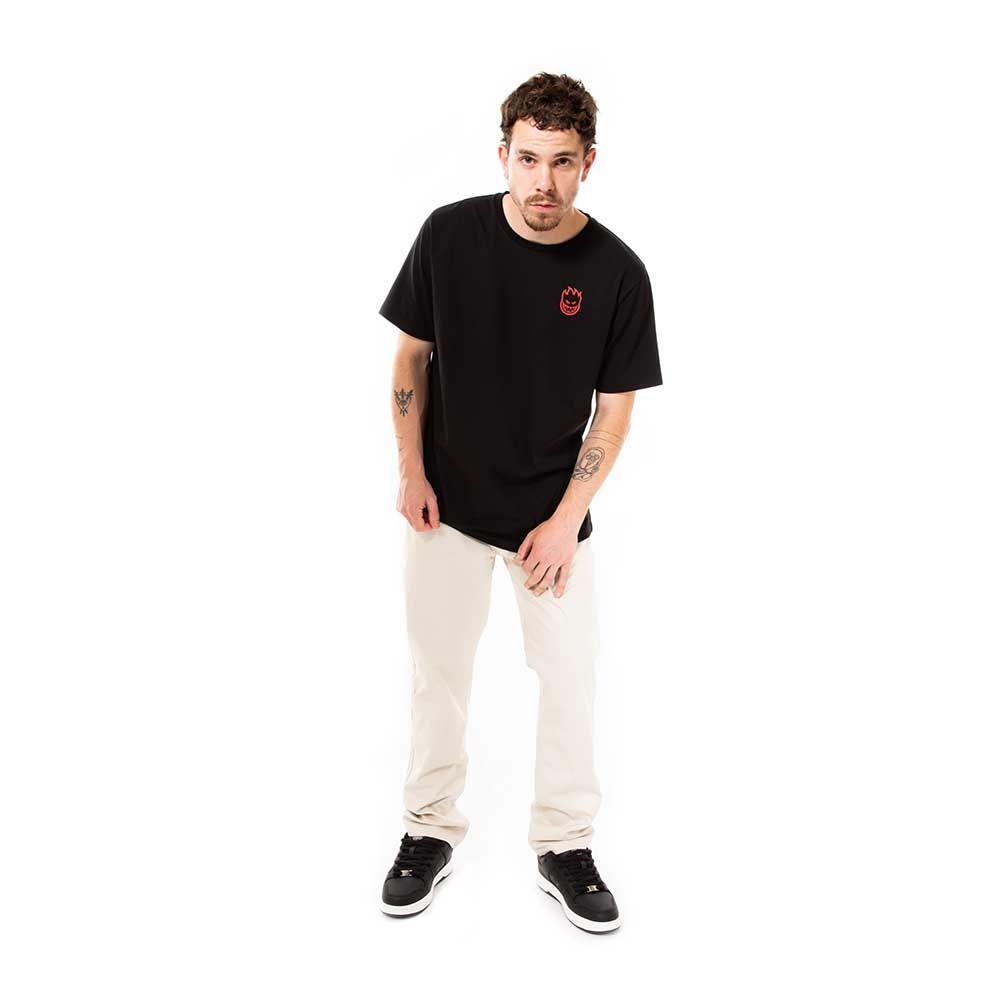 Polera Manga Corta Negro Vortex Spitfire-6
