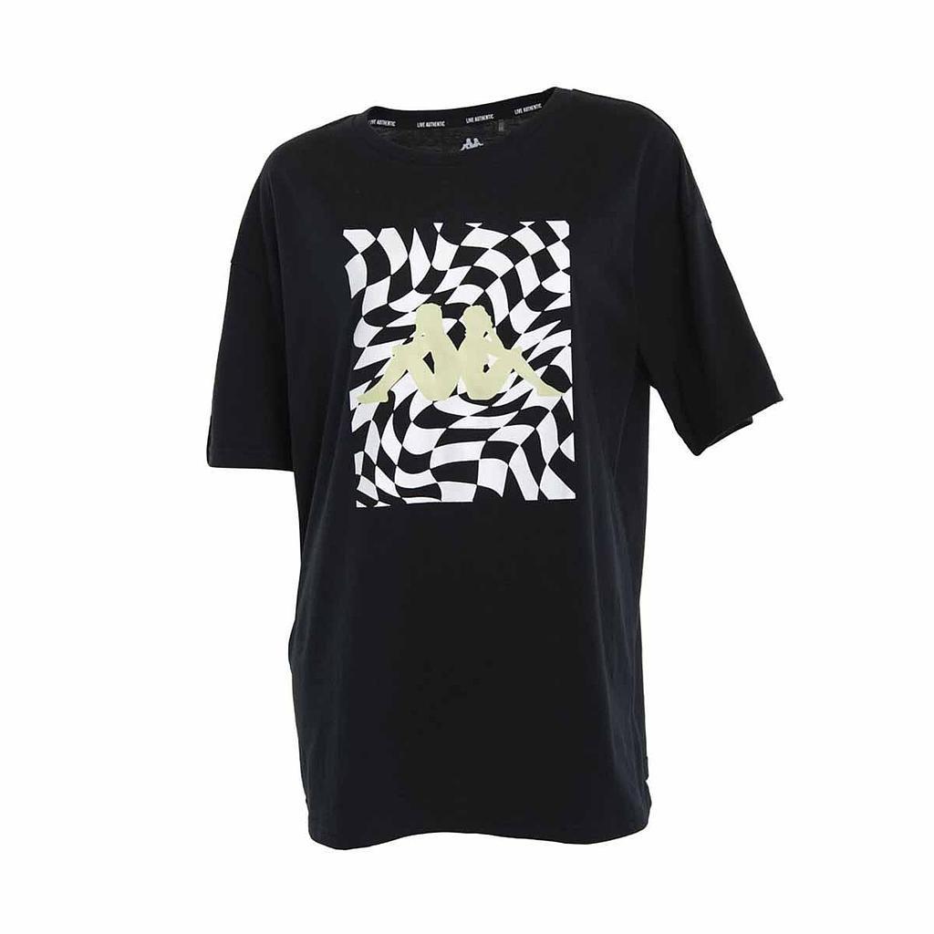 Polera Mujer Kappa Negro Deportiva Confort-0
