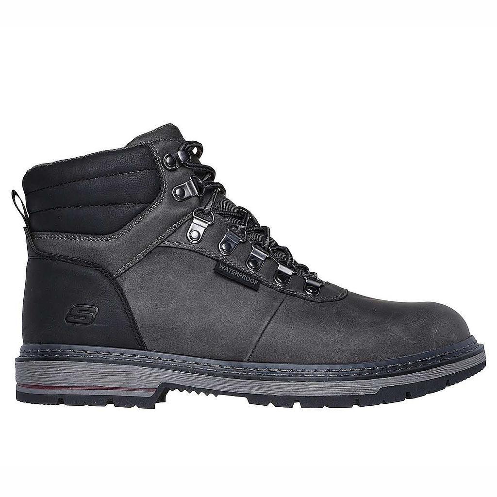 Botín Waterproof Hombre Skechers Relaxed Fit Corado - Jaxx Gris 205232-CHAR-0
