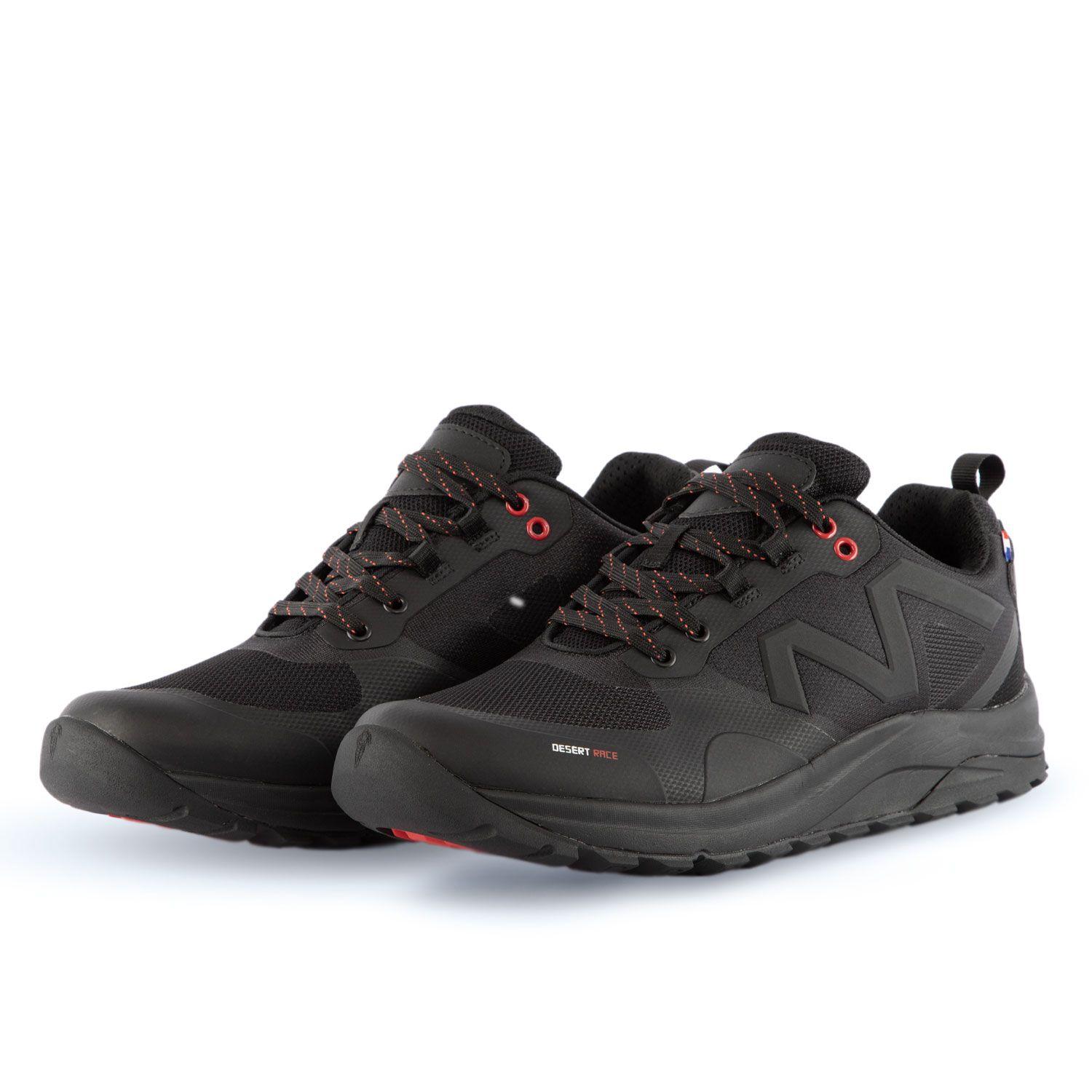 Zapatilla Hombre Trail Running Negro Rojo Desert Race Dr28 Michelin Footwear-2