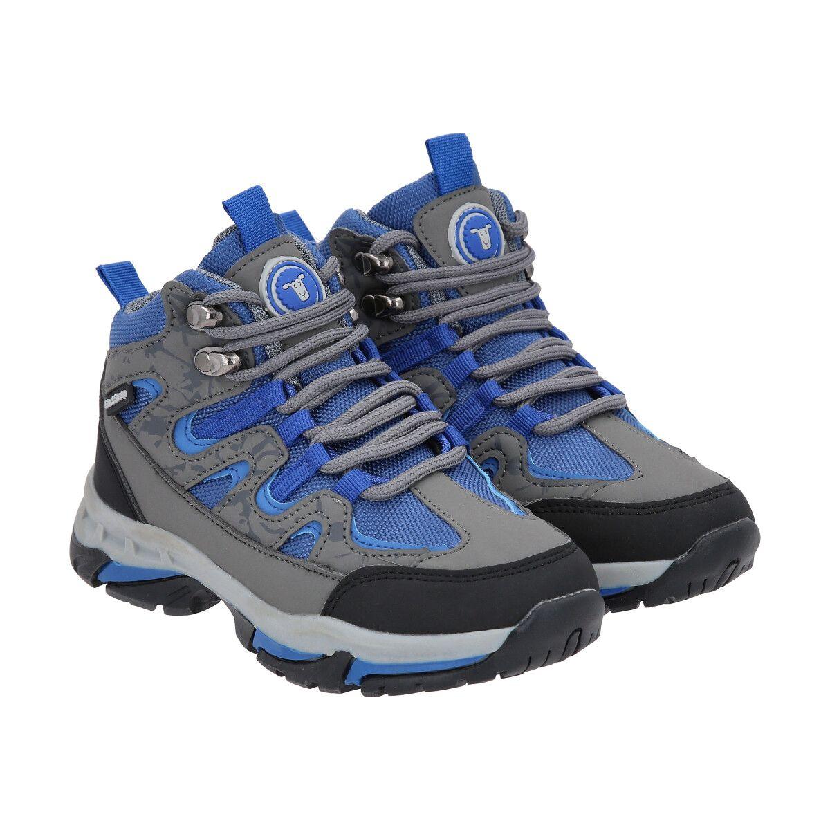 Zapato Infantil Outdoor Alto Azul Gris Manquehue Blacksheep-2