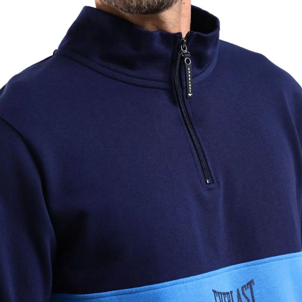 Polerón Hombre Everlast Azul Hook Qtr Zip-3