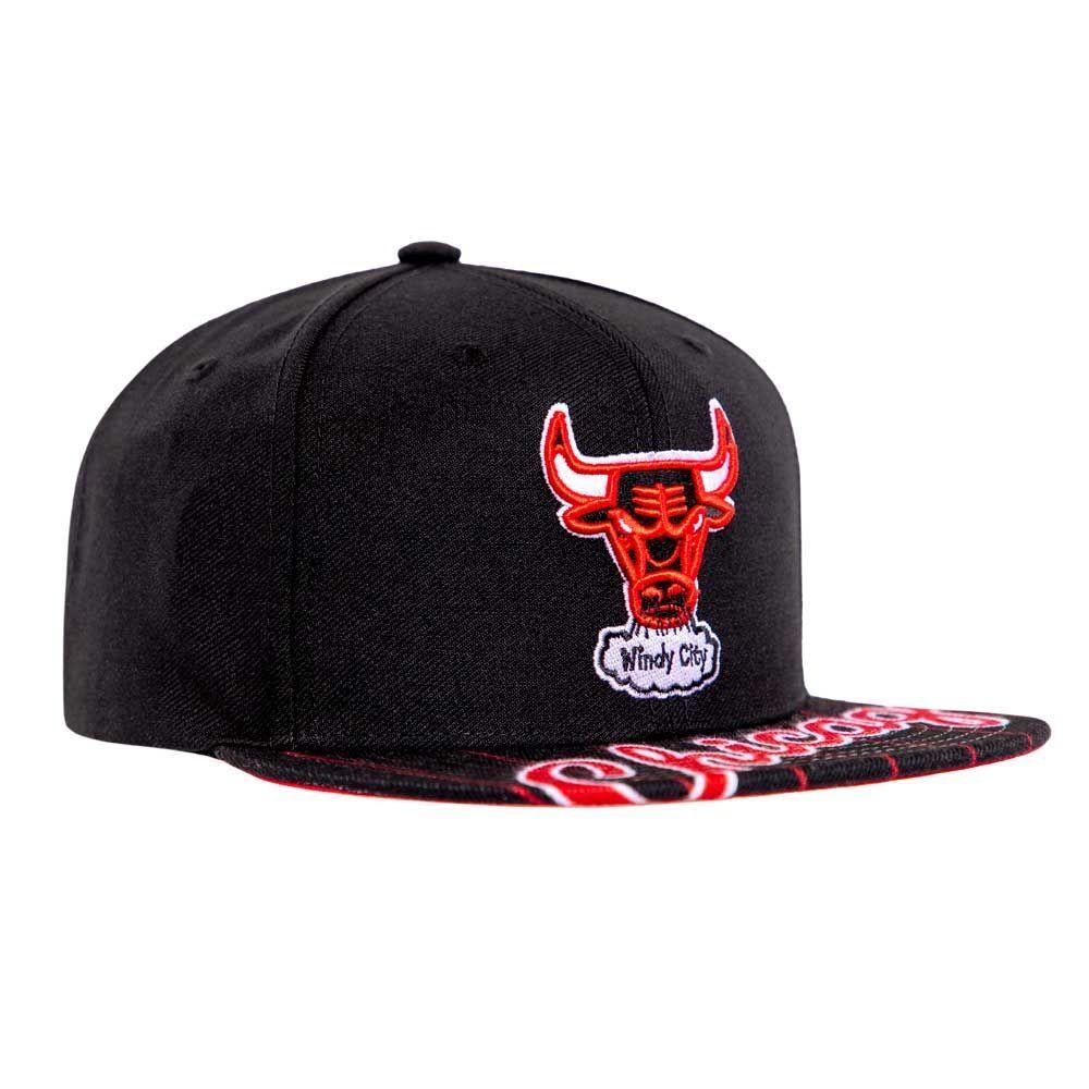 Gorro Chicago Bulls Plane Negro Mitchell and Ness-1