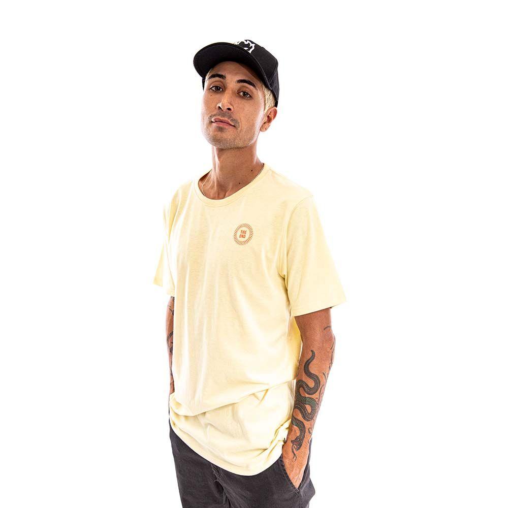 Polera Manga Corta Wheels Hombre Amarillo 2023 Spitfire-0