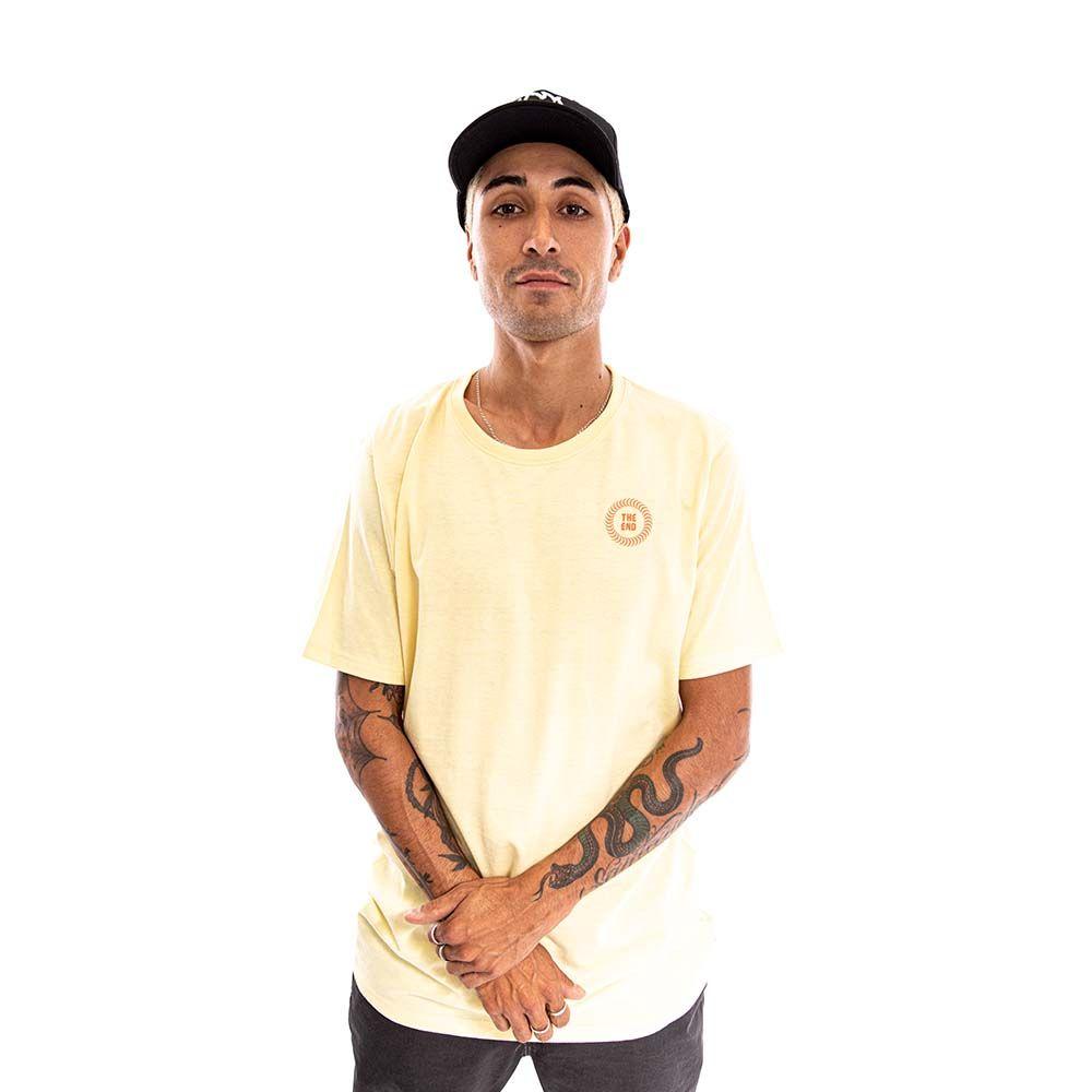 Polera Manga Corta Wheels Hombre Amarillo 2023 Spitfire-1