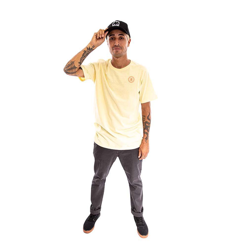 Polera Manga Corta Wheels Hombre Amarillo 2023 Spitfire-4