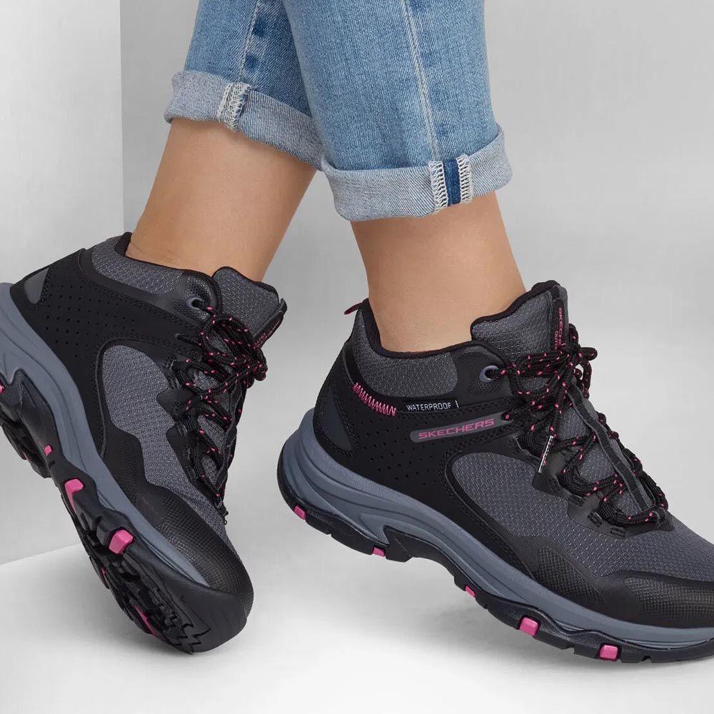 Zapatillas Outdoor Skechers Mujer Trego 180004-BKHP-4