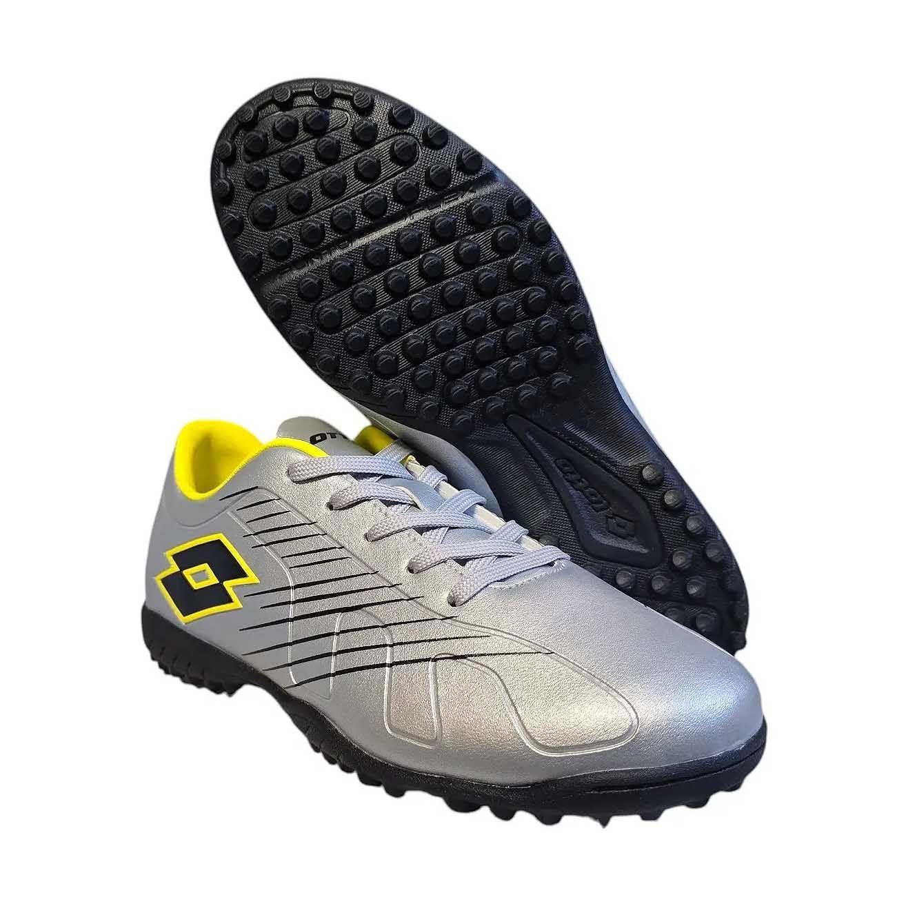 Zapato Baby Fútbol Juvenil Lotto Fiore Jr TF Plateado-2