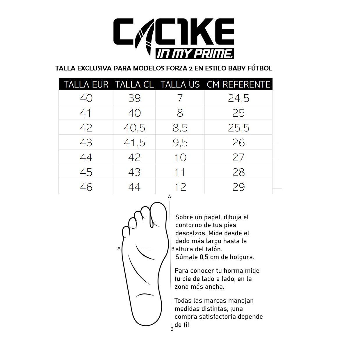 Zapatillas Baby Futbol Forza II Hombre Negro-Naranjo Cac1ke-2