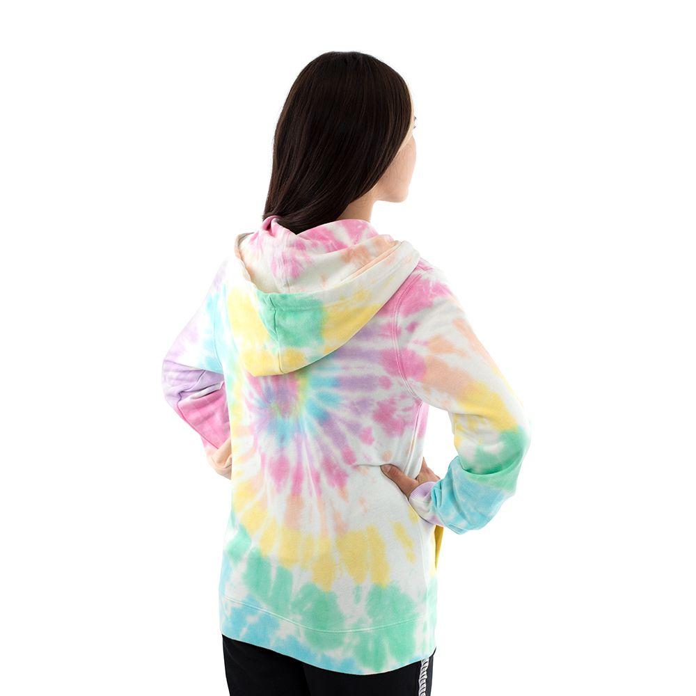 Polerón mujer con capucha full zipper tie dye multicolor-3