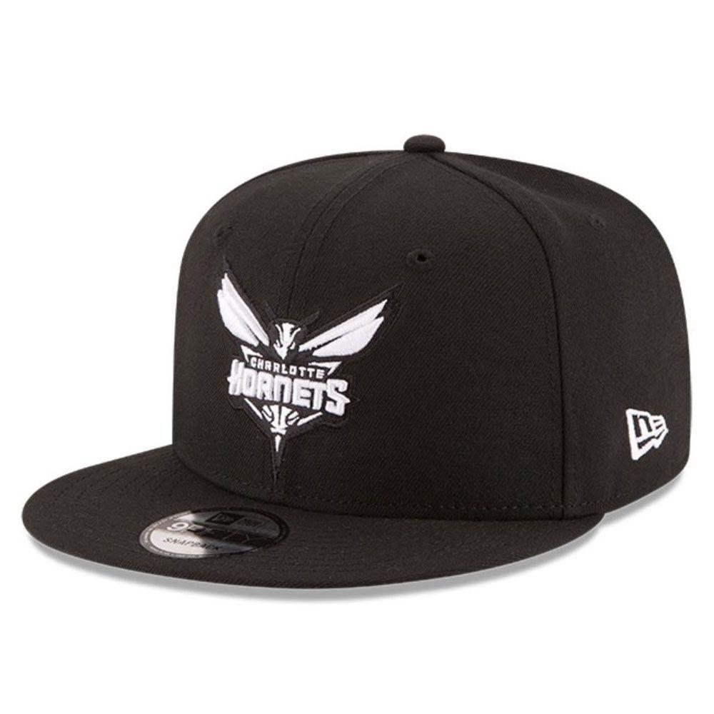 Gorra New Era 9FIFTY NBA Charlotte Hornets Black/White Dark Brown – Original-2