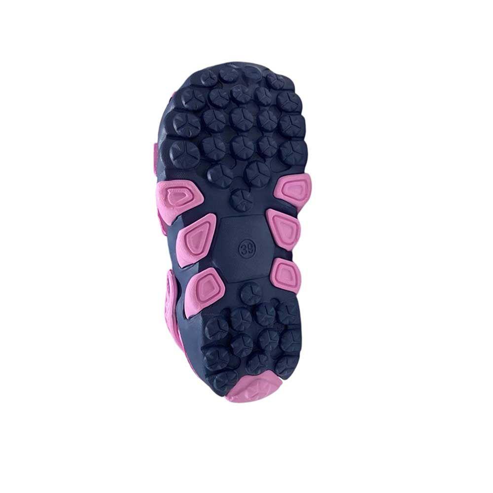 Sandalia Mujer Zueco Shell Azul Rosado-4