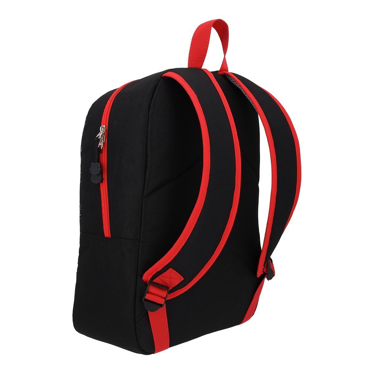 Mochila Hello Kitty Juvenil Negro Rojo 17L-4