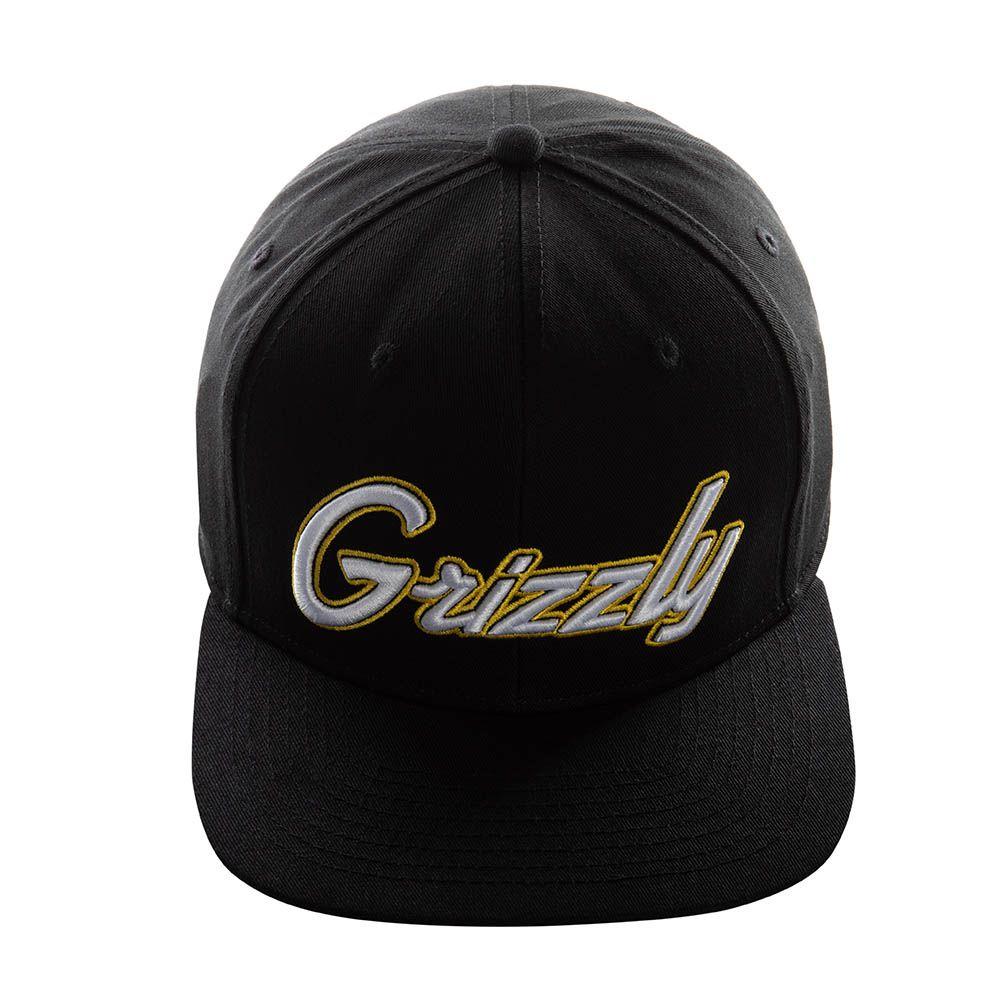 Jockey Negro Grizzly SmoothScript Snapback Raised Embroidery-2