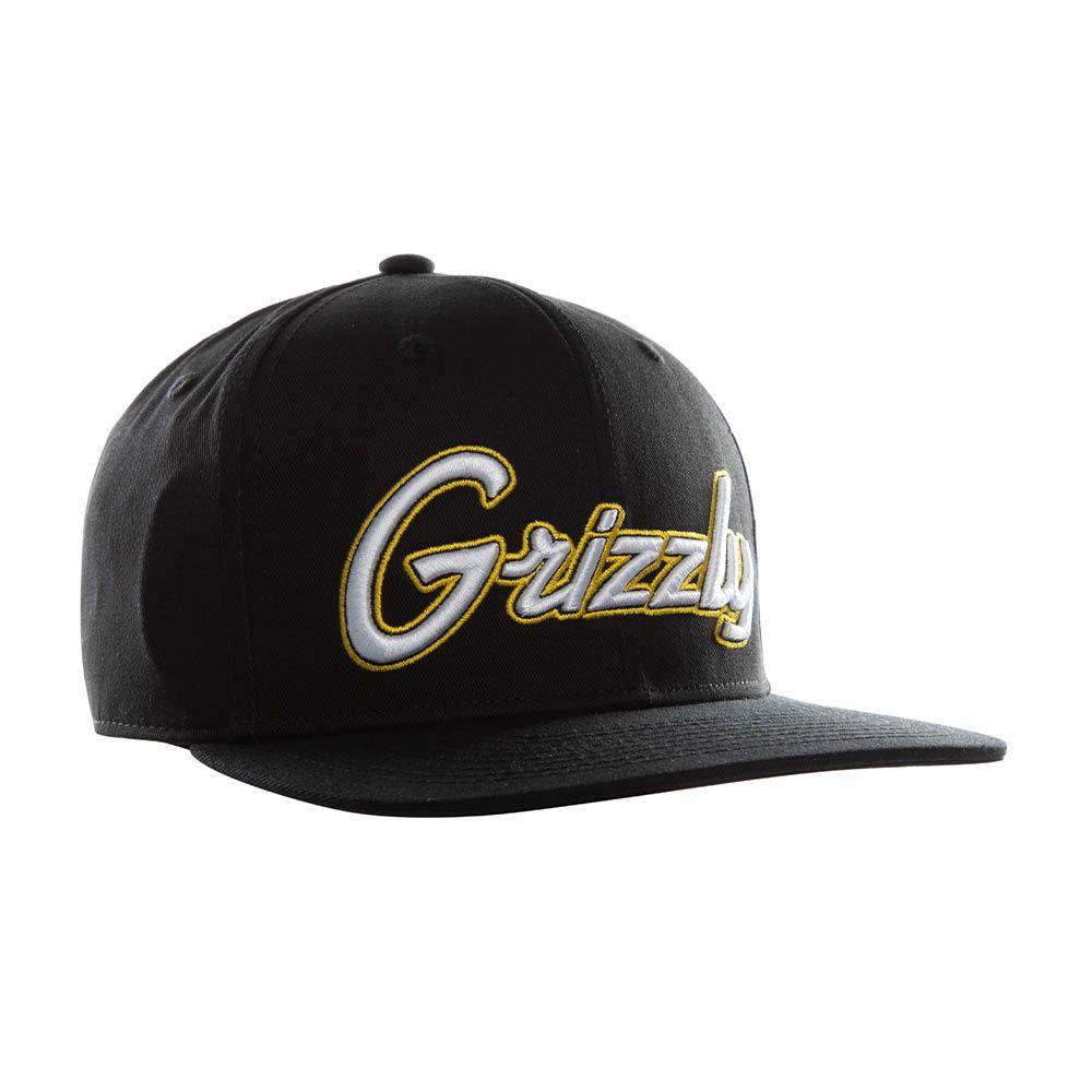 Jockey Negro Grizzly SmoothScript Snapback Raised Embroidery-4