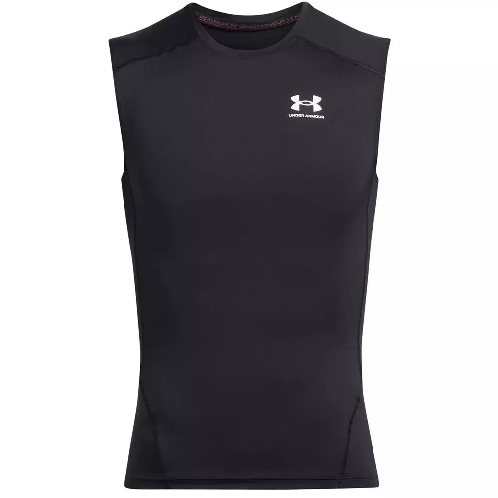 Primera Capa sin Mangas HeatGear Under Armour Negro-2