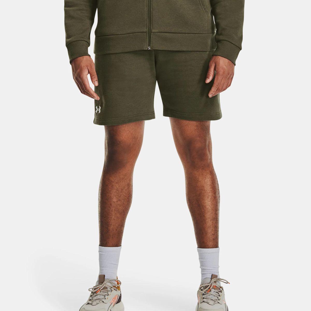Short Rival Fleece Hombre Verde Under Armour-2