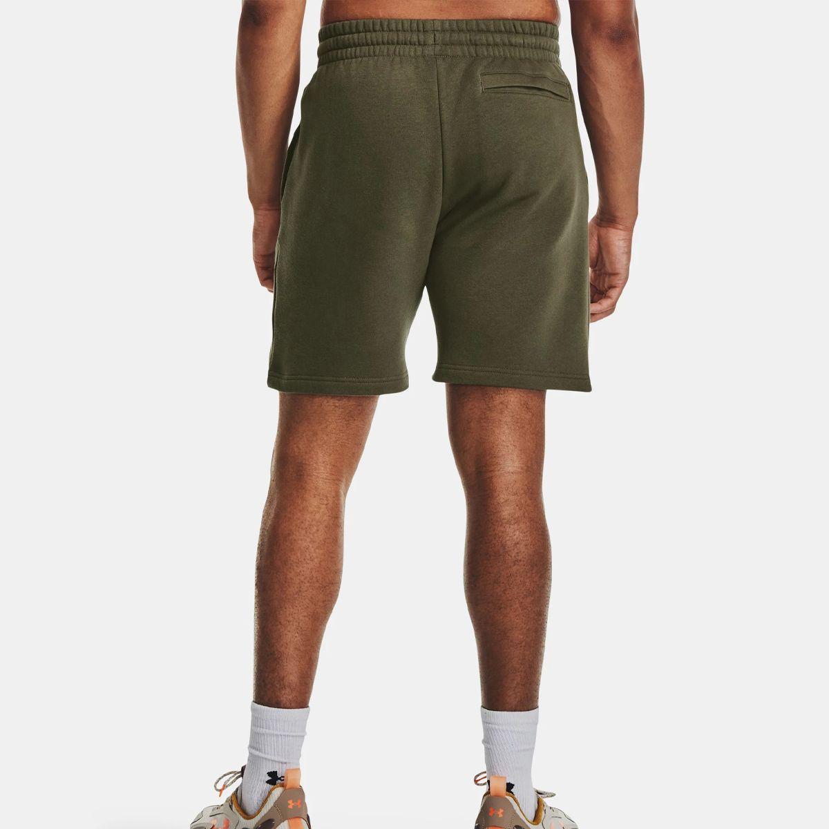 Short Rival Fleece Hombre Verde Under Armour-3