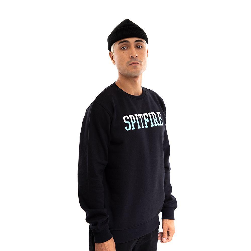 Polerón Cuello Redondo de Stripe To Burn Negro Spitfire-1