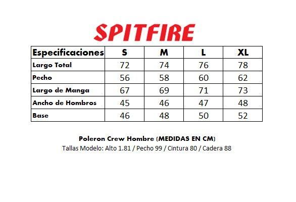 Polerón Cuello Redondo de Stripe To Burn Negro Spitfire-6