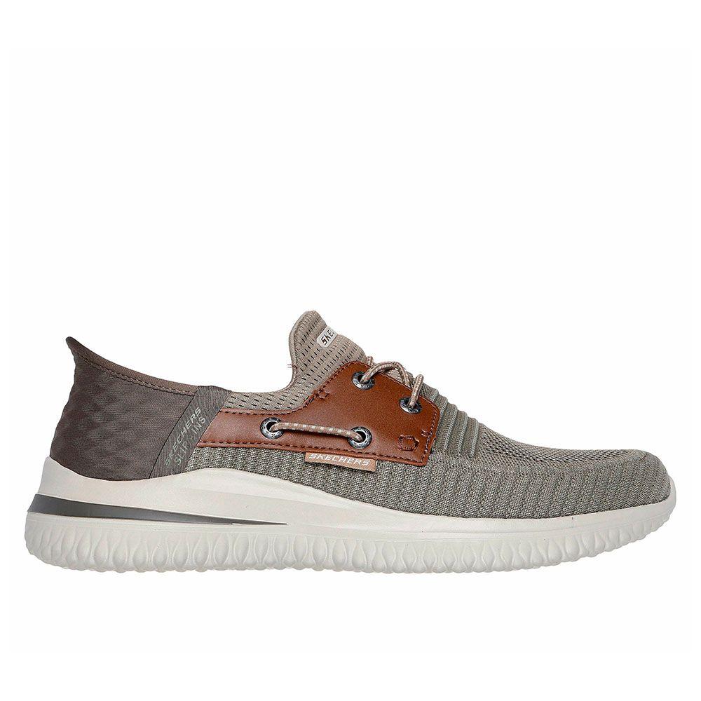 Zapatillas Urbanas Skechers Hombre Delson 3.0 Roth Cafe 210606-0