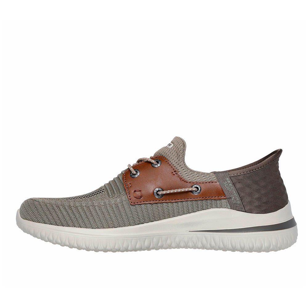 Zapatillas Urbanas Skechers Hombre Delson 3.0 Roth Cafe 210606-1